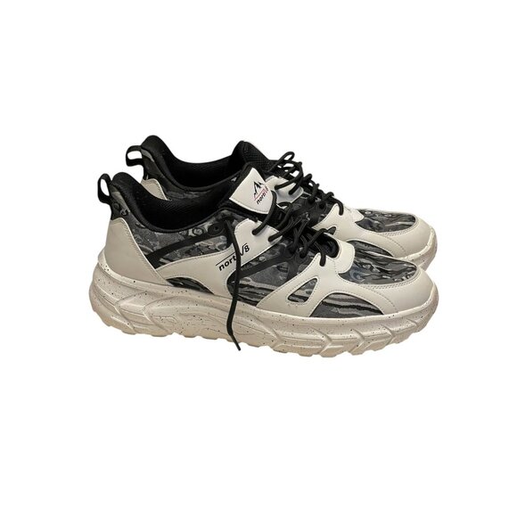 NortiV 8 Mens Sneakers Size 12 EU 46 White & Black Athletic Shoes - Picture 3 of 10